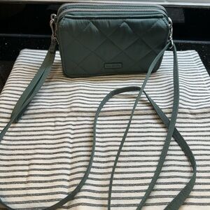 Vera Bradley RFID All in One Crossbody in Olive Leaf